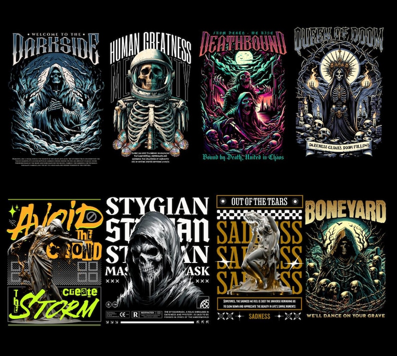 2000+ Streetwear T-Shirt PNG Designs Ultimate Bundle for POD & Clothing Brands, Urban Fashion Graphic Digital Download, Printable Designs, image 2