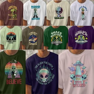 alien png, alien t-shirt design, ufo clipart, extraterrestrial art, sci-fi png bundle, space creature design, alien illustration, hd png files, sublimation alien, printable alien art, ufo tshirt graphics, sci-fi clipart set, etsy alien designs