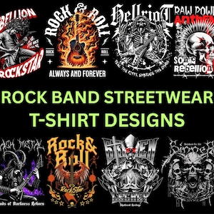 Ultimate Rock Band PNG Pack for POD Sellers – 450+ T-Shirt Design Files | Instant Download