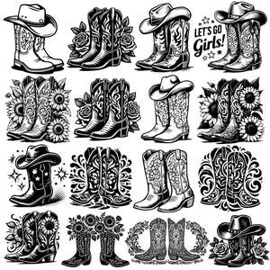 cowboy boots svg, cowgirl boots svg, western boots svg bundle, cowboy hat svg, howdy svg file, floral cowgirl boots svg, western cut files for cricut, silhouette western svg, rodeo svg designs, country western svg bundle, western shirt design svg, rustic western decor svg, farmhouse western svg, cowgirl aesthetic svg, boots and hat svg, western graphic svg, country girl svg, western clipart svg, commercial use western svg, cricut western bundle, sublimation western design