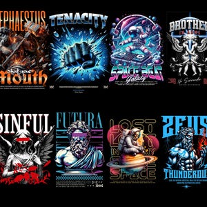 2000+ Streetwear T-Shirt PNG Designs Ultimate Bundle for POD & Clothing Brands, Urban Fashion Graphic Digital Download, Printable Designs, image 3
