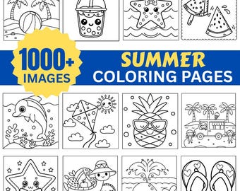 Summer Coloring Pages, Summer Coloring Book, Summer Coloring Sheets, Beach Coloring Pages, Summer Coloring Pages for Kids, Summer Activities