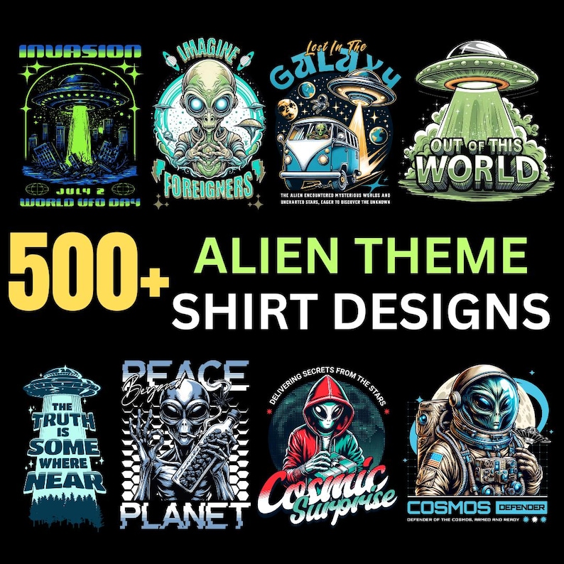 alien png, alien t-shirt design, ufo clipart, extraterrestrial art, sci-fi png bundle, space creature design, alien illustration, hd png files, sublimation alien, printable alien art, ufo tshirt graphics, sci-fi clipart set, etsy alien designs