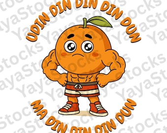 Udin din din dun PNG Funny Italian Meme Shirt PNG | Trendy Internet Brain Rot Graphic Tee | Humorous Digital Download