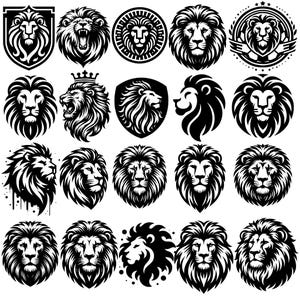 Roaring Lion SVG Mega Bundle with 200+ wild and powerful animal designs. Perfect for Cricut, Silhouette, vinyl projects, t-shirts, mugs, wall decor, and more. Includes tribal, cartoon, and realistic lion styles. Commercial license included. Ideal for crafters, small business owners, and designers who want to stand out. Easy to use, high-resolution files ready for instant download