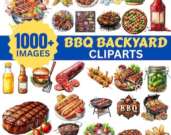 1000+ Barbecue & Grill PNG | BBQ Clipart Bundle | Summer Cookout, BBQ Party, Cooking, Sublimation, Father's Day