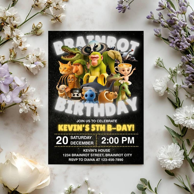 brainrot birthday invitation, brainrot party invite, brainrot aesthetic birthday, edgy birthday invitation, grunge party invitation, weirdcore birthday invite, horrorcore birthday card, alt aesthetic invitation, brainrot digital invite, surreal birthday template, creepy cute birthday invite, dark humor birthday card, digital birthday invite brainrot, y2k horror invitation, tumblr core birthday invite, unique aesthetic party invite, printable brainrot invitation, teen alt birthday invite