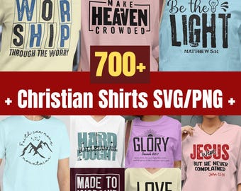 700+ Christian PNG SVG Bundle | Jesus T-Shirt Designs, Bible Verse Clipart, Faith SVG for Cricut, Religious Sublimation Files
