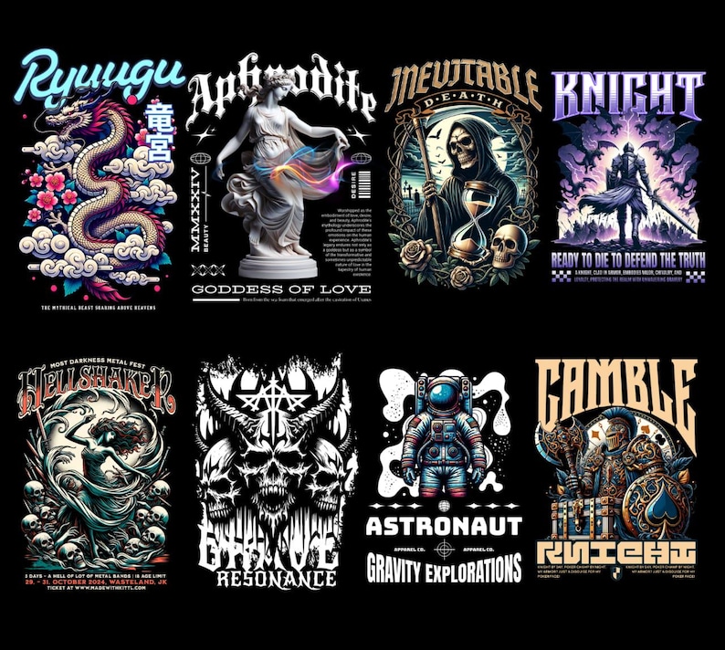2000+ Streetwear T-Shirt PNG Designs Ultimate Bundle for POD & Clothing Brands, Urban Fashion Graphic Digital Download, Printable Designs, image 5
