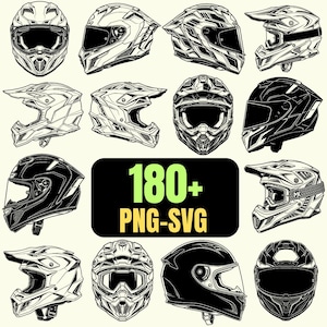Cykelhjälmpaket Svg, cykelhjälm Svg, motocrosshjälm Svg, motorcykel Svg, hjälm Clipart, hjälmklippfiler för Cricut