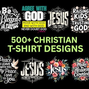 Plus de 500 modèles de t-shirts chrétiens au format PNG | Chemise de vers de la Bible PNG | Fichiers confessionnels pour sublimation Jesus Christ Streetwear Urban