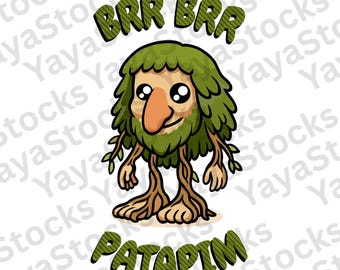Brr Brr Patapim PNG Funny Italian Meme Shirt PNG | Trendy Internet Brain Rot Graphic Tee | Humorous Digital Download
