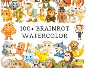 Italian Brainrot PNG Sublimation, Design Bundle (100+ PNG), Tung Tung Sahur, Tralalero Tralala, Clipart Png, Digital Stickers, Viral Meme