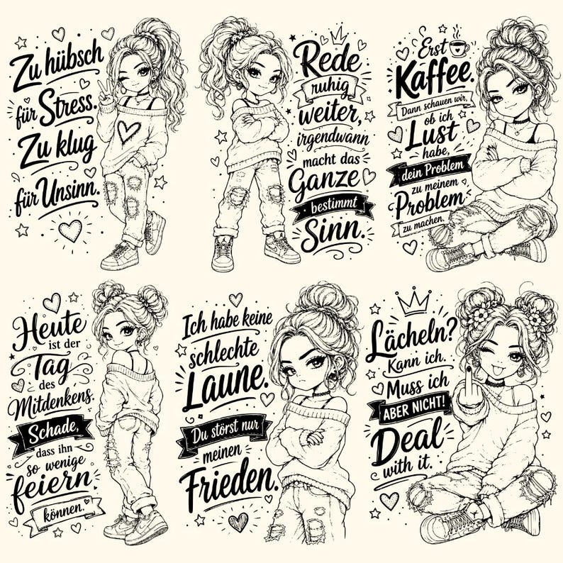 mädchen svg, mädchen silhouette, girl svg, freche mädchen, frauen silhouette, svg bundle, png bundle, plotterdatei, cricut svg, silhouette cameo, sublimation png, laser cut svg, clipart, vektor datei, instant download, digital download, lustige svg, frauen svg, svg datei, png datei, tshirt design, diy projekt, basteln, schneidedatei, dxf, eps, printable, silhouette art, girl clipart, laserdatei, svg png set, svg files