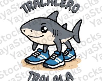 Tralalero tralala PNG Funny Italian Meme Shirt PNG | Trendy Internet Brain Rot Graphic Tee | Humorous Digital Download