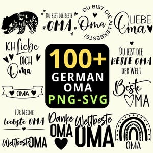Oma Plotter Datei, Plotter File SVG PNG, Plotterdatei Oma, Beste Oma, svg bundle, plotter