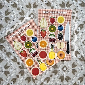 Obst-Servierplatte Prep | Stickerbogen mit Obst-Motiven