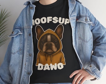 Funny Dog Meme T-Shirt: Woofsup Dawg Graphic Tee