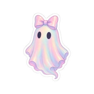 Iridescent Halloween Ghost Sticker, Ghosts, Pastel Sticker, Halloween Sticker, Water Bottle Sticker, Laptop Sticker, Gifts
