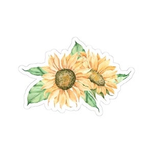 Sunflower Sticker | Vinyl Sticker, Laptop, Phone case, Notebook, Kindle
