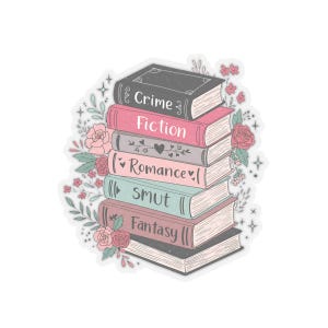 Floral Bookish Sticker, Anxiety Sticker, Book Lover Decal, Laptop Decal, Gifts For Readers, Funny Kindle Sticker, Sticker Quote