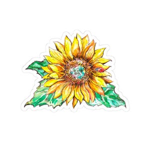 Summer Sunflower Sticker | Vinyl Sticker, Laptop, Phone case, Notebook, Kindle