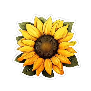 Sunflower Sticker | Vinyl Sticker, Laptop, Phone case, Notebook, Kindle