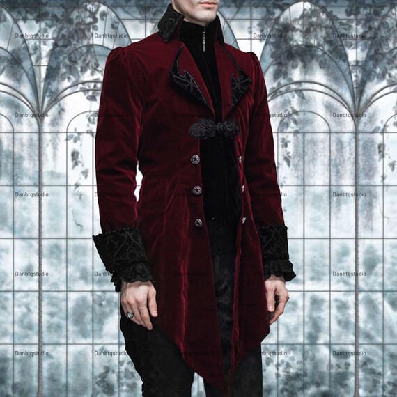 Vampire Gothic Swallow Tail Jacket, Gothic Victorian Vest