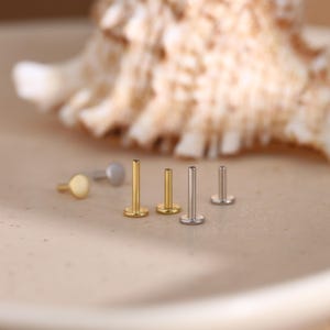 925 Sterling Silber Ohrstecker mit flacher Rückseite 5mm/6mm/8mm