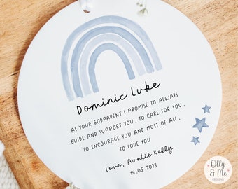 Personalised Godson Gift | Christening Keepsake Plaque | Godparent/Godchild Gift | Acrylic