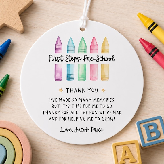 Personalised Nursery/Teacher Thank You Gift | Keepsake Plaque | Preschool/Nursery/Childminder End of Term Leaving Present