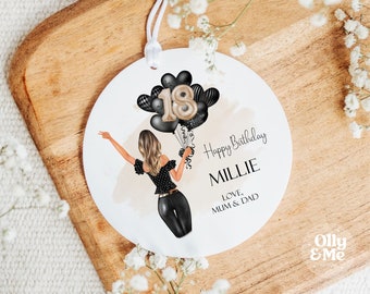 Personalised 18th Birthday Plaque/Sign Keepsake | Girls Eighteenth Gift/Present | Daughter/Granddaughter/Niece/Cousin/Sister/Friend/Family