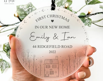 Personalised First Christmas in Your New Home Gift Keepsake | 1st Xmas Tree Decoration | Bauble Ornament | Friend/Family New Home Present