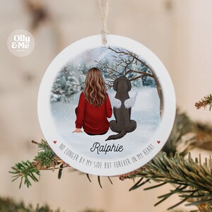 Personalised Dog Memorial Christmas Bauble | Xmas Tree Decoration Ornament | Pet Remembrance Keepsake/Gift