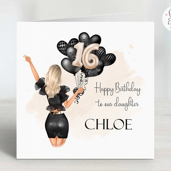 Personalised Daughter 16th Birthday Card - Etsy UK