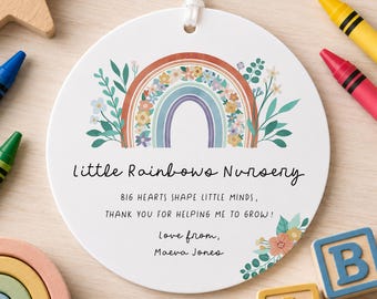Personalised Nursery/Teacher Thank You Gift | Keepsake Plaque | Preschool/Nursery/Childminder End of Term Leaving Present