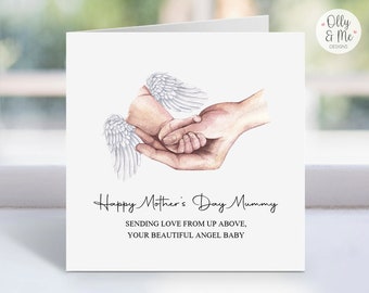 Mother's Day Card for Mummy from Baby in Heaven | Bereaved Mother/Baby Loss Card | Angel Baby