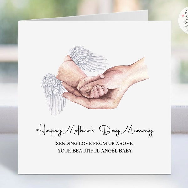 Mother's Day Card for Mummy from Baby in Heaven | Bereaved Mother/Baby Loss Card | Angel Baby