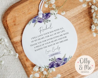 Personalised Mother of the Groom Plaque/Sign | Wedding Thank You Gift/Keepsake from Bride | Raising the Man of my Dreams Quote