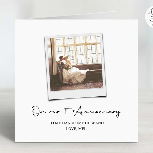 First Anniversary Daughter and Husband Card Etsy