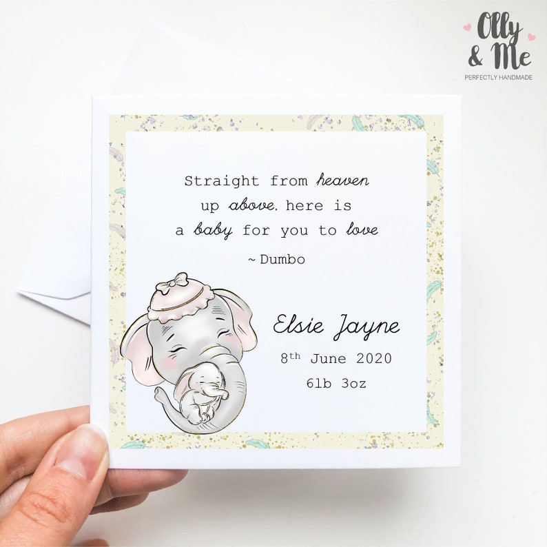 Carte De Fille De Bebe Inspiree De Dumbo De Citation De Etsy