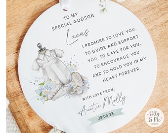 Personalised Godson Gift | Christening Keepsake Plaque | Godparent/Godchild Gift | Acrylic