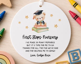 Personalised Nursery/Teacher Thank You Gift | Keepsake Plaque | Preschool/Nursery/Childminder End of Term Leaving Present