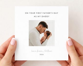 Personalised First Father's Day as my Daddy Photo Card | 1st Fathers Day Card | Father's Day Keepsake Gift | Card from Baby