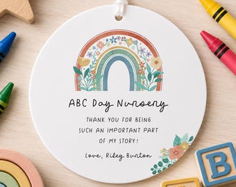 Personalised Nursery/Teacher Thank You Gift | Keepsake Plaque | Preschool/Nursery/Childminder End of Term Leaving Present