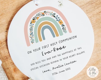 Personalised First Holy Communion Gift | 1st Holy Communion Keepsake Plaque/Sign for Girl | Daughter/Granddaughter/Niece/Goddaughter