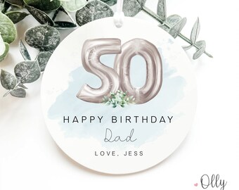 Personalised 50th Birthday Plaque/Sign | Dad/Uncle/Brother/Friend | Fifty Friend/Family Gift/Keepsake/Present | Acrylic