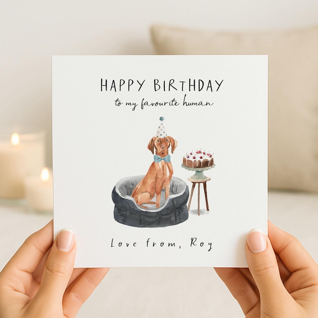 Personalised Birthday Card From the Dog | Pet Keepsake Card | Best Dog ...