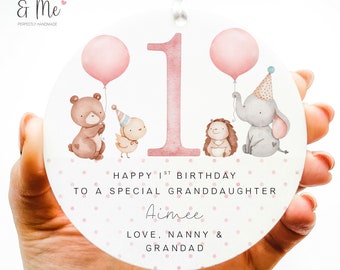 Personalised Baby's First Birthday Plaque/Sign | Baby/Child's 1st Birthday Gift/Keepsake or ANY AGE | Daughter/Granddaughter/Niece | Girl