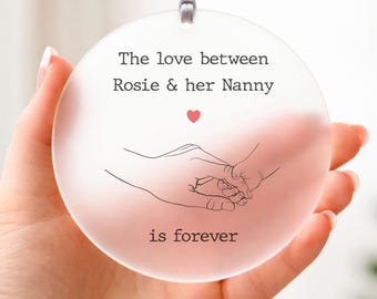 Personalised Nanny/Nanna Plaque/Sign | Gift from New Baby/Child Keepsake | Birthday/Valentine/Mother's Day Present | Nanny to Be/Best Nan
